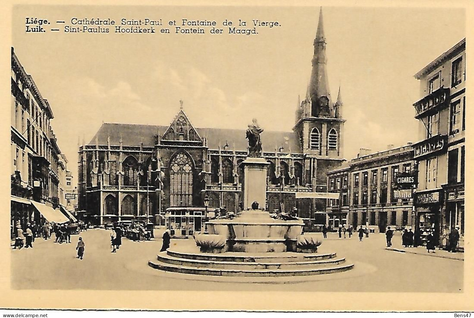 Liège Cathédrale Saint-Paul Et Fontaine De La Vierge - Liege