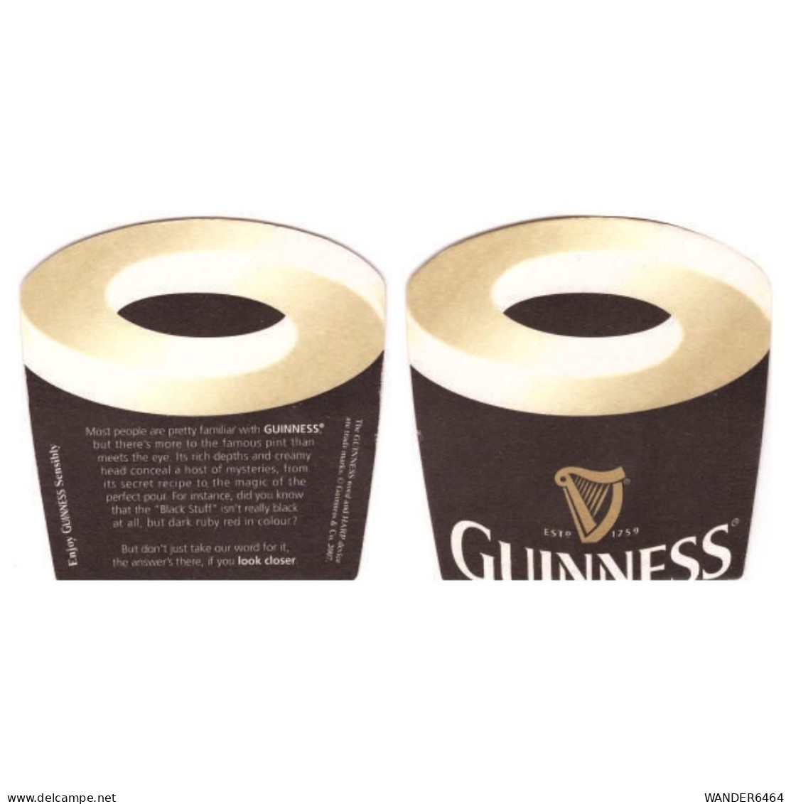 GUINNESS BREWERY  BEER  MATS - COASTERS #0032 - Sous-bocks