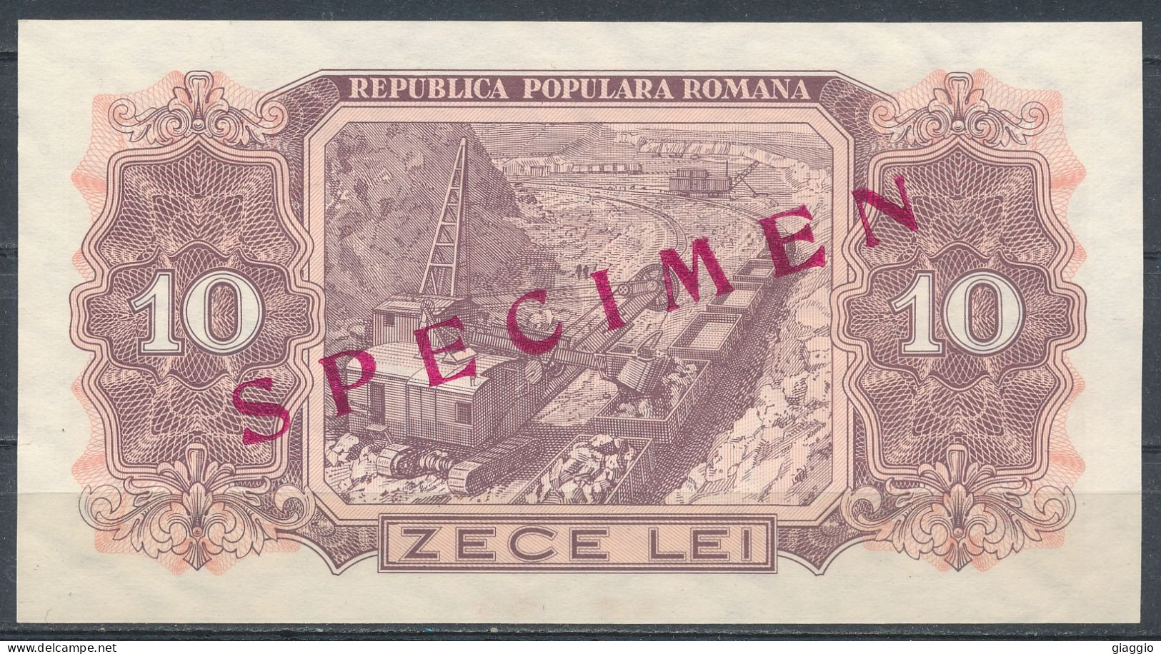 °°° SPECIMEN ROMANIA 10 LEI 1952 UNC °°° - Romania