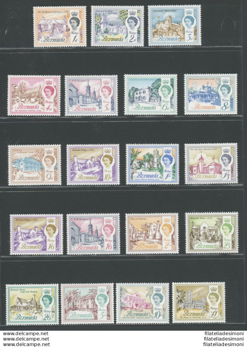 1962-68 BERMUDA - 18 Valori -  Stanley Gibbons N. 163-179 - MNH** - Autres & Non Classés