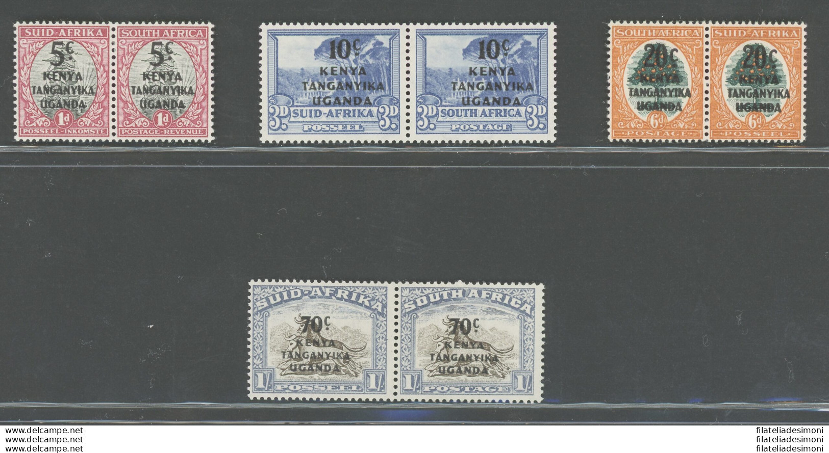 1941-42 Kenya Uganda Tanganyika - Stanley Gibbons N. 151-54 - Pictorial Stamps Of South Africa In Pairs - MNH** - Otros & Sin Clasificación