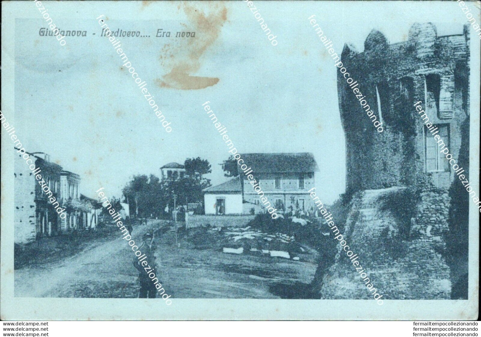An695 Cartolina Giulianova Medioevo Era Nova 1918 Provincia Di Teramo - Teramo