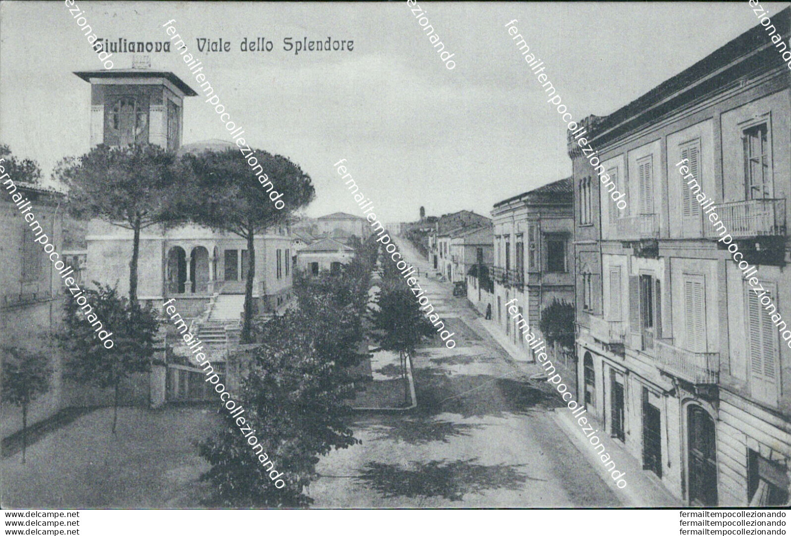 Ba334 Cartolina Giulianova Viale Dello Splendore Teramo 1923 Abruzzo Bella! - Teramo
