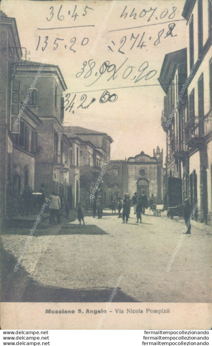 Ae124 Cartolina Mosciano S.angelo Via Nuova Pompizli Scollata Teramo - Teramo