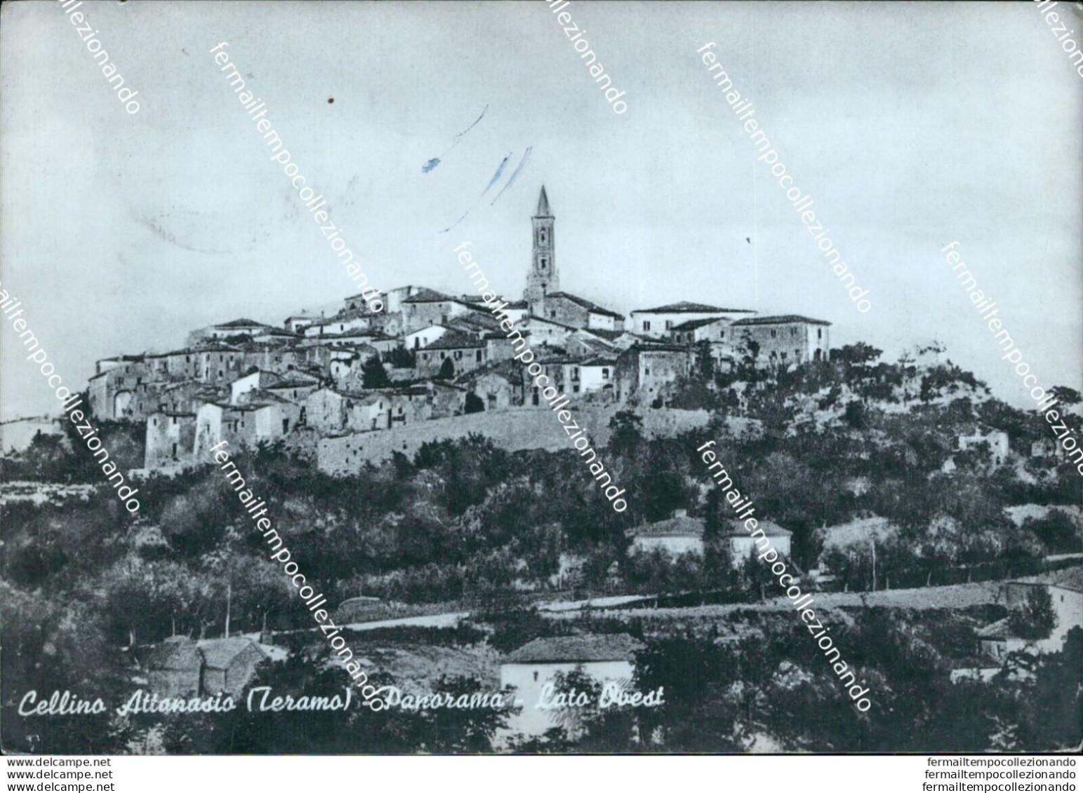 Bq408 Cartolina Cellino Attanasio Panorama Lato Ovest Provincia Di Teramo - Teramo