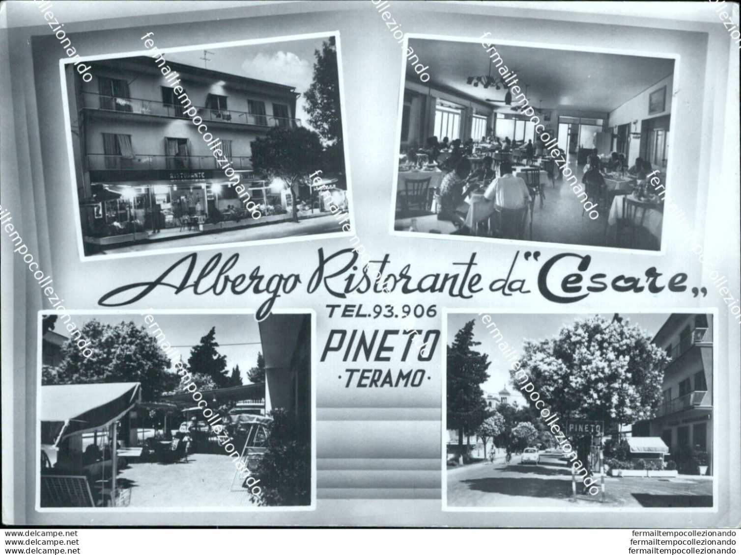 Bu110 Cartolina Pineto Albergo Ristorante Da Cesare Teramo - Teramo