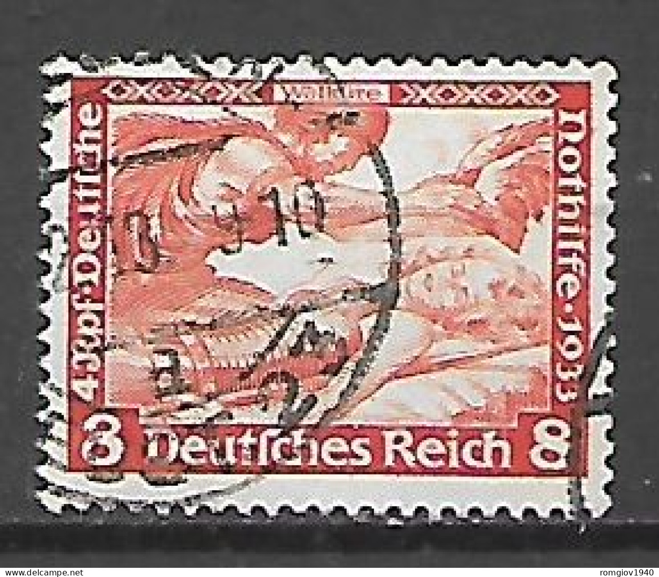 GERMANIA REICH TERZO REICH 1933 OPERE MUSICALI DI WAGNER UNIF.474A  USATO VF DENTELLATO 14 - Oblitérés