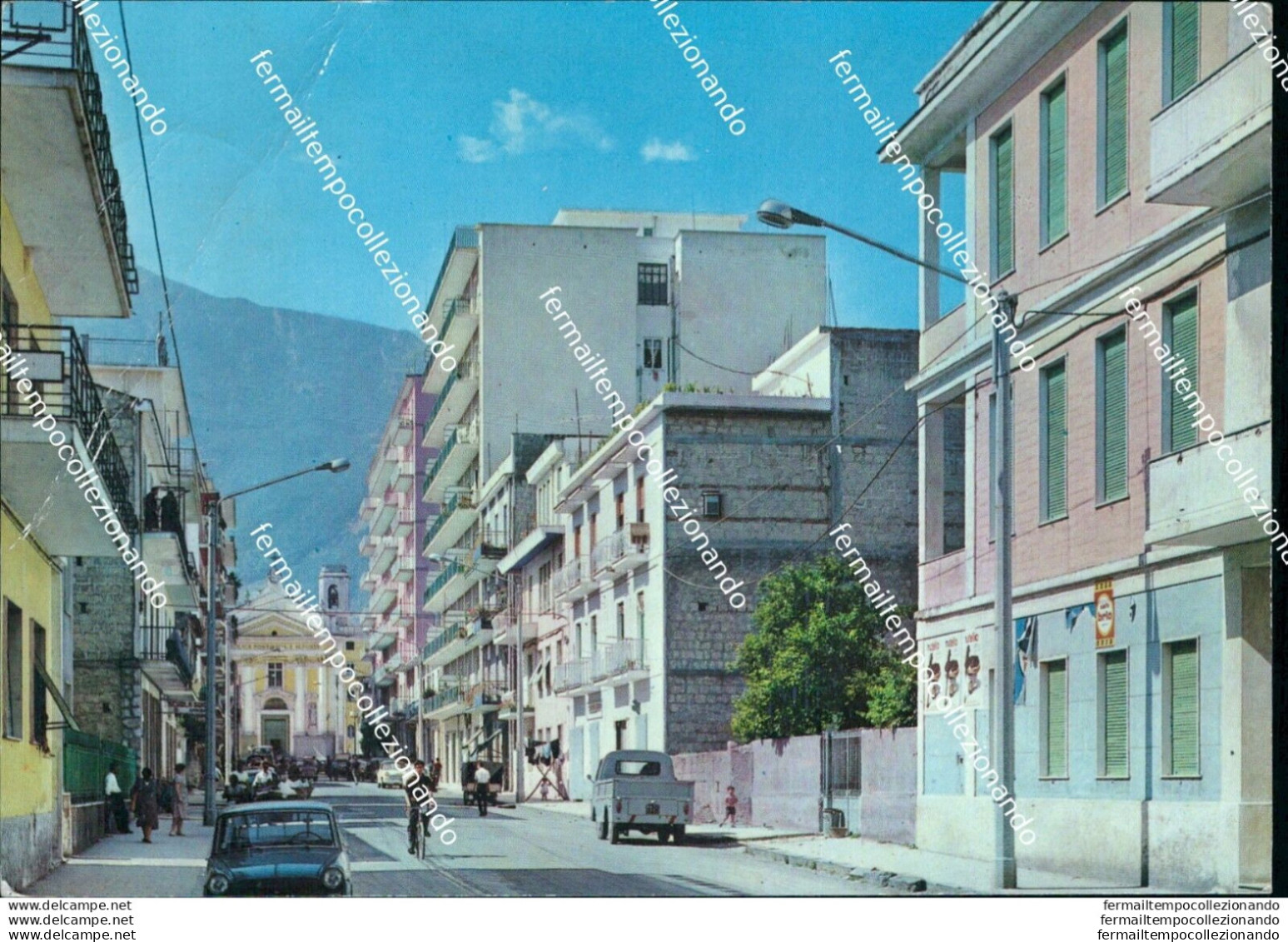 Ap526 Cartolina Pagani Via Arcivescovo Cesarano Piega  Provincia Di Salerno - Salerno