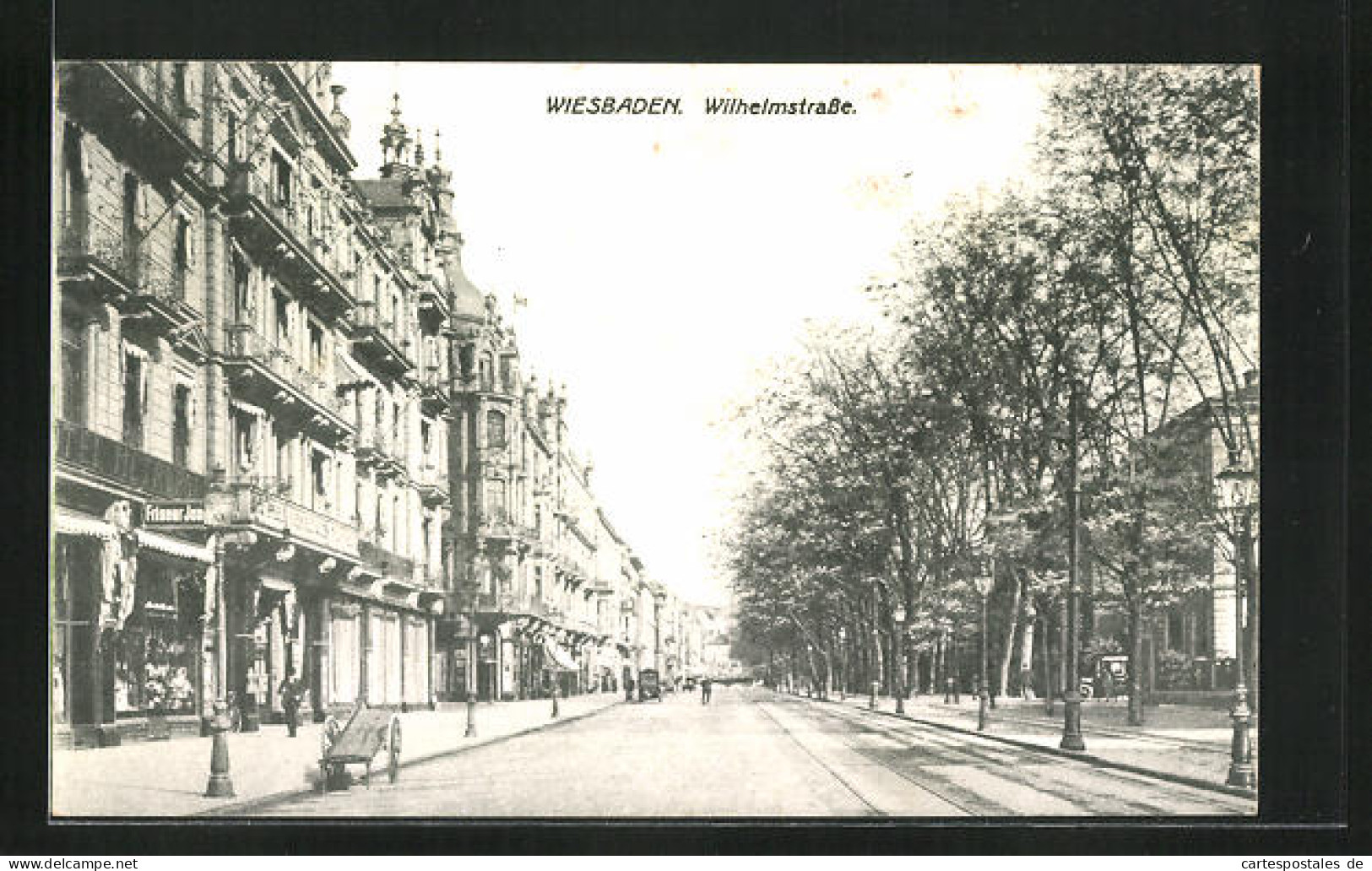 AK Wiesbaden, Wilhelmstrasse Mit Ladenzeile  - Wiesbaden