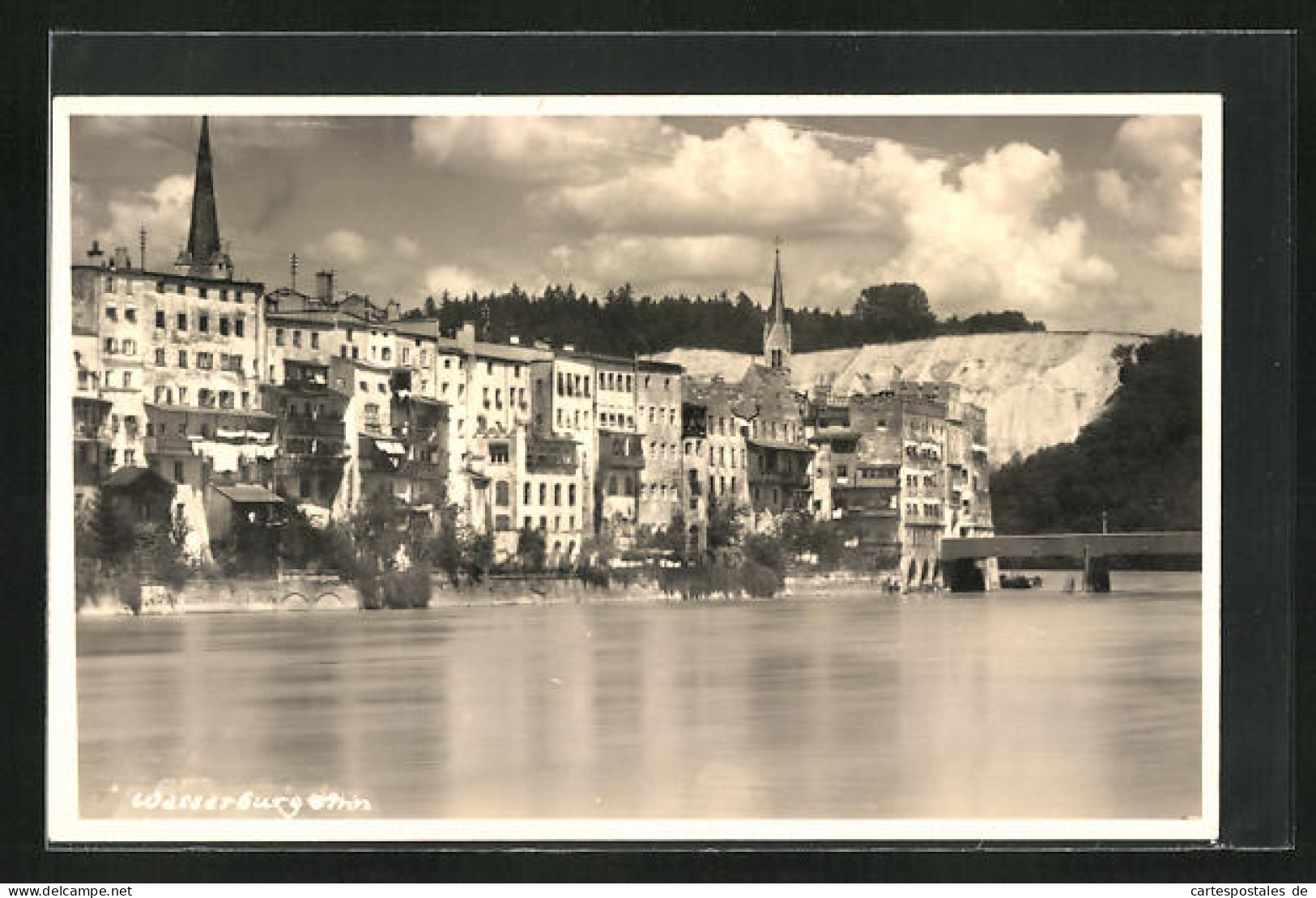 AK Wasserburg /Inn, Flusspartie Mit Wohnhäusern  - Wasserburg (Inn)