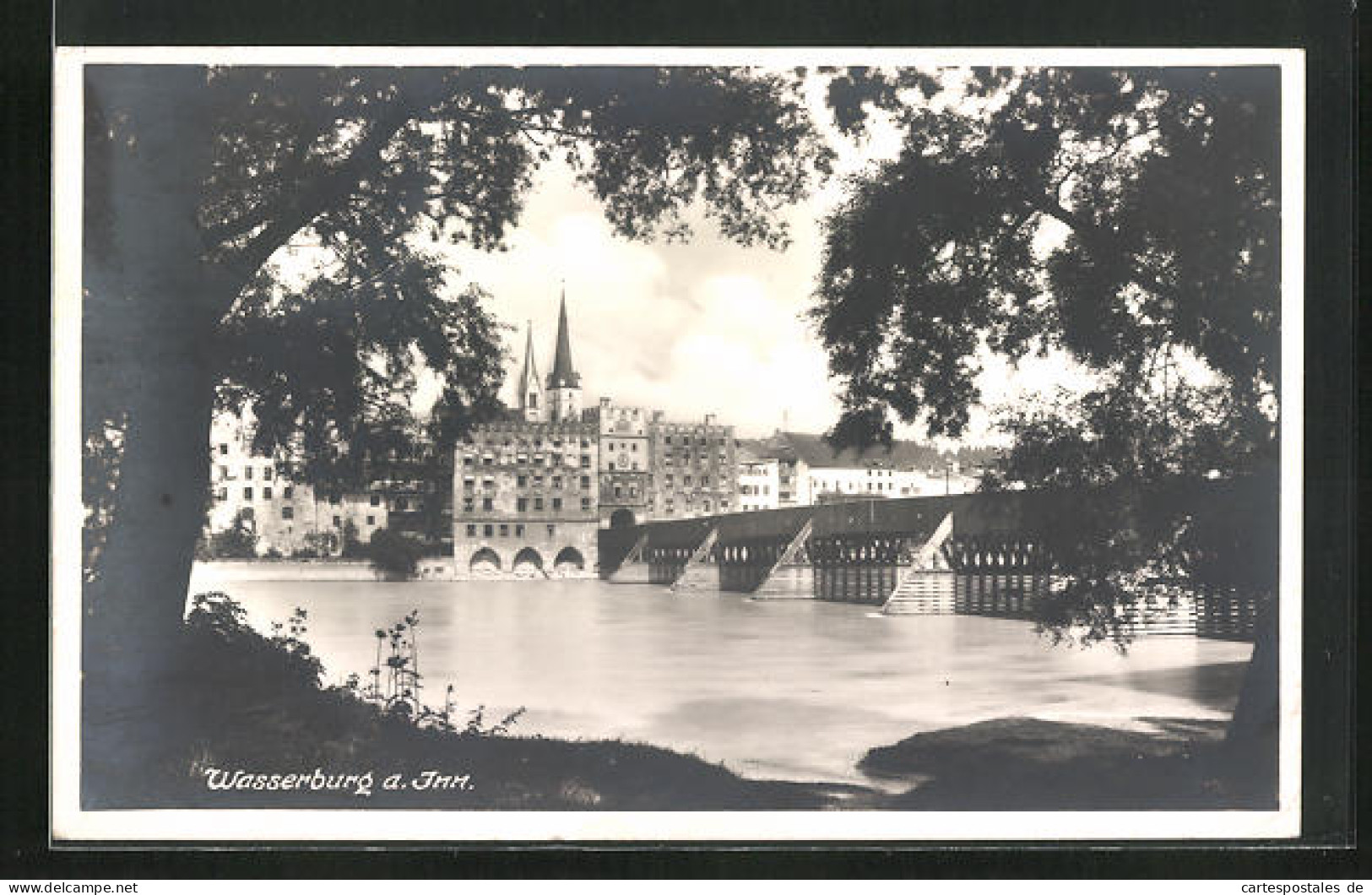 AK Wasserburg /Inn, Blick über Fluss Auf Zentrum  - Wasserburg A. Inn