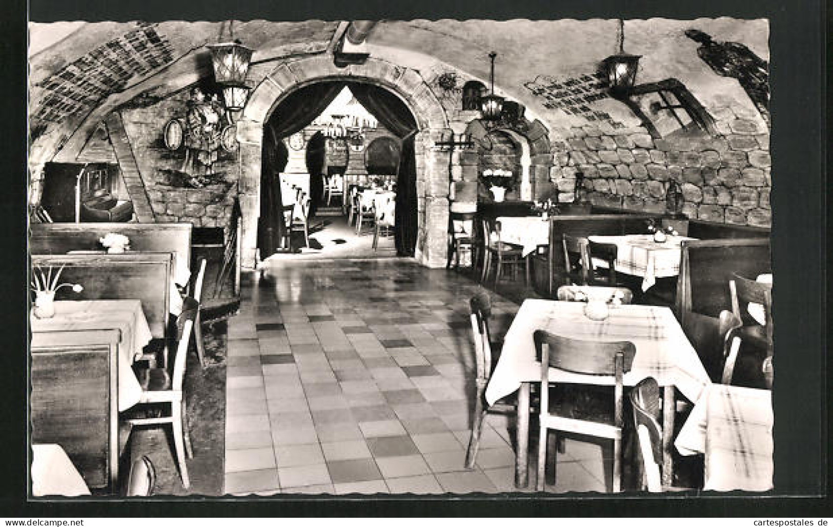 AK Rüdesheim, Innenansicht Vom Gasthaus Felsenkeller-Weinschänke  - Rüdesheim A. Rh.