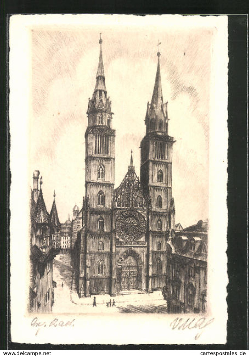 AK Nürnberg, St. Lorenzkirche  - Nuernberg