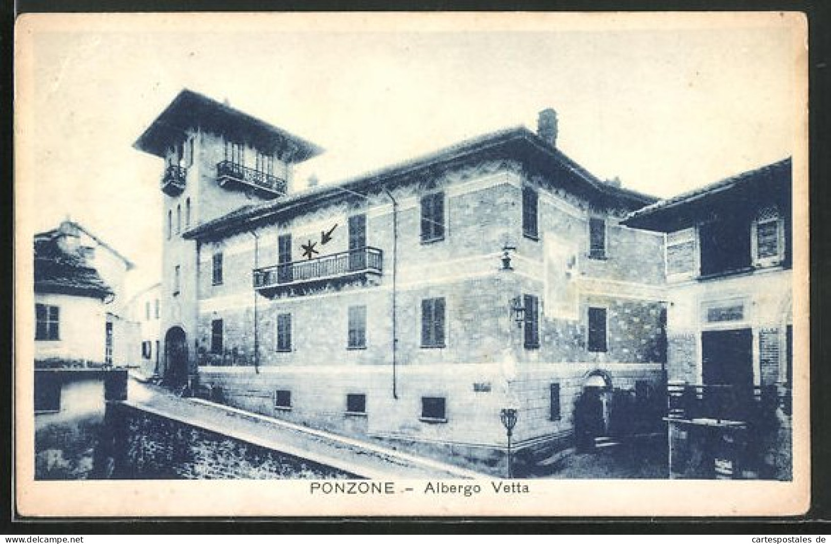 Cartolina Ponzone, Albergo Vetta  - Other & Unclassified