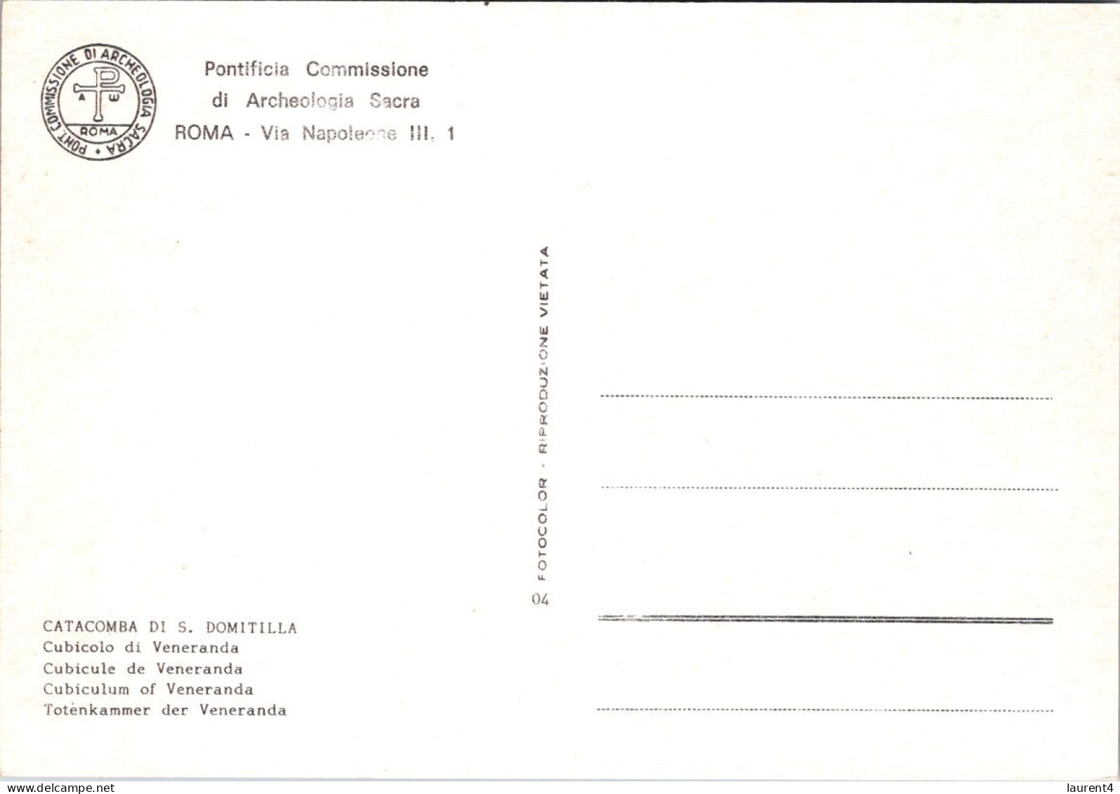 21-5-2024 (5 Z 43) Italy - Roma Catacomba (2 Postcards) - Other & Unclassified