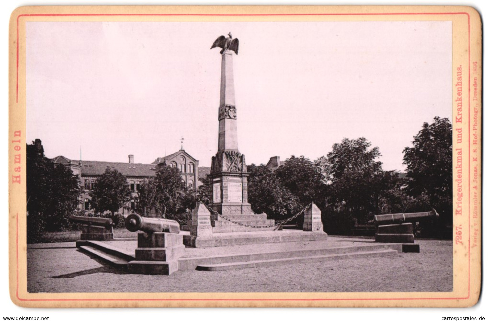 Fotografie Römmler & Jonas, Dresden, Ansicht Hameln, Kriegerdenkmal Vor Dem Krankenhaus  - Lieux