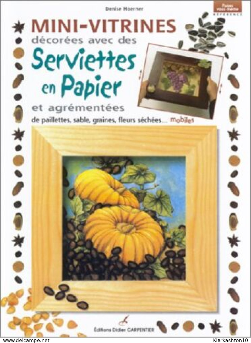 Mini-vitrines Décorées Avec Des Serviettes En Papier - Autres & Non Classés