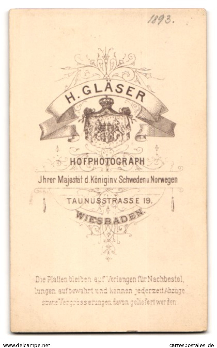 Fotografie H. Gläser, Wiesbaden, Taunustr. 19, Portrait Jäger In Uniform Mit Moustache  - Métiers