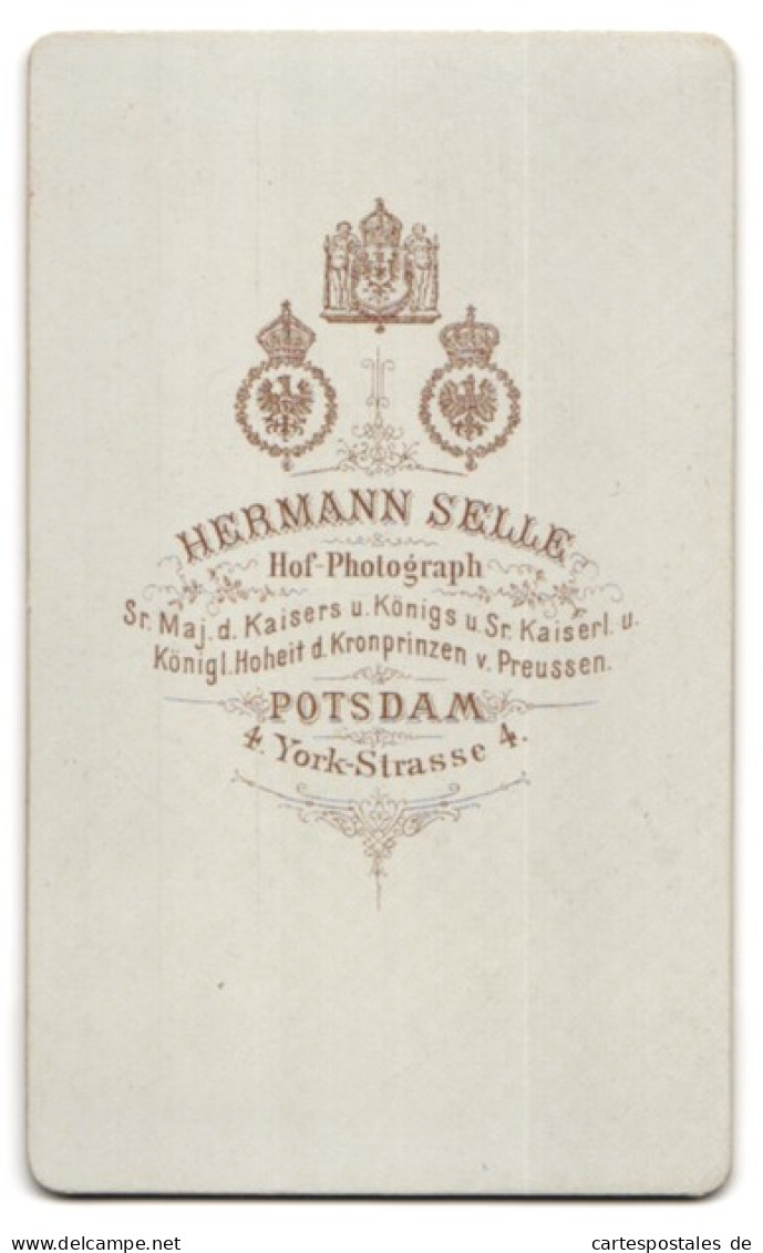 Fotografie Hermann Selle, Potsdam, York-Str. 4, Portrait Soldat In Garde Uniform Mit Epauletten  - Krieg, Militär