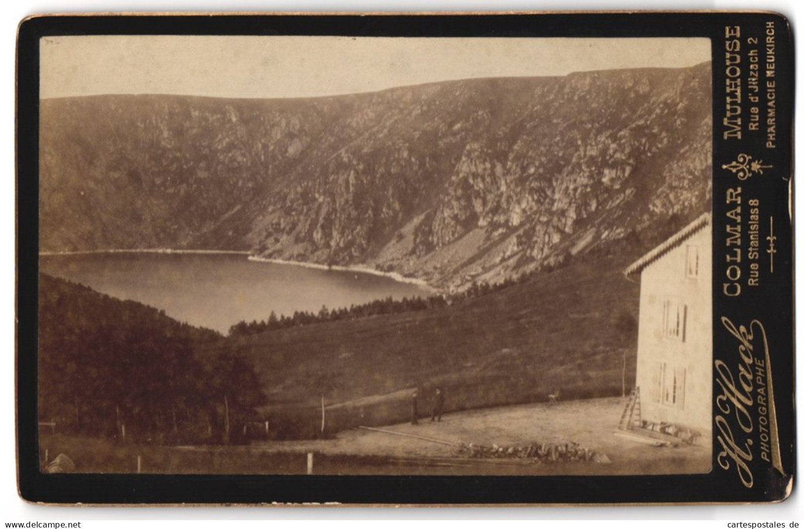 Fotografie H. Hack, Colmar, Rue Stanislas 8, Unbekannter Ort, Blick Auf Eunen BErgsee  - Lugares