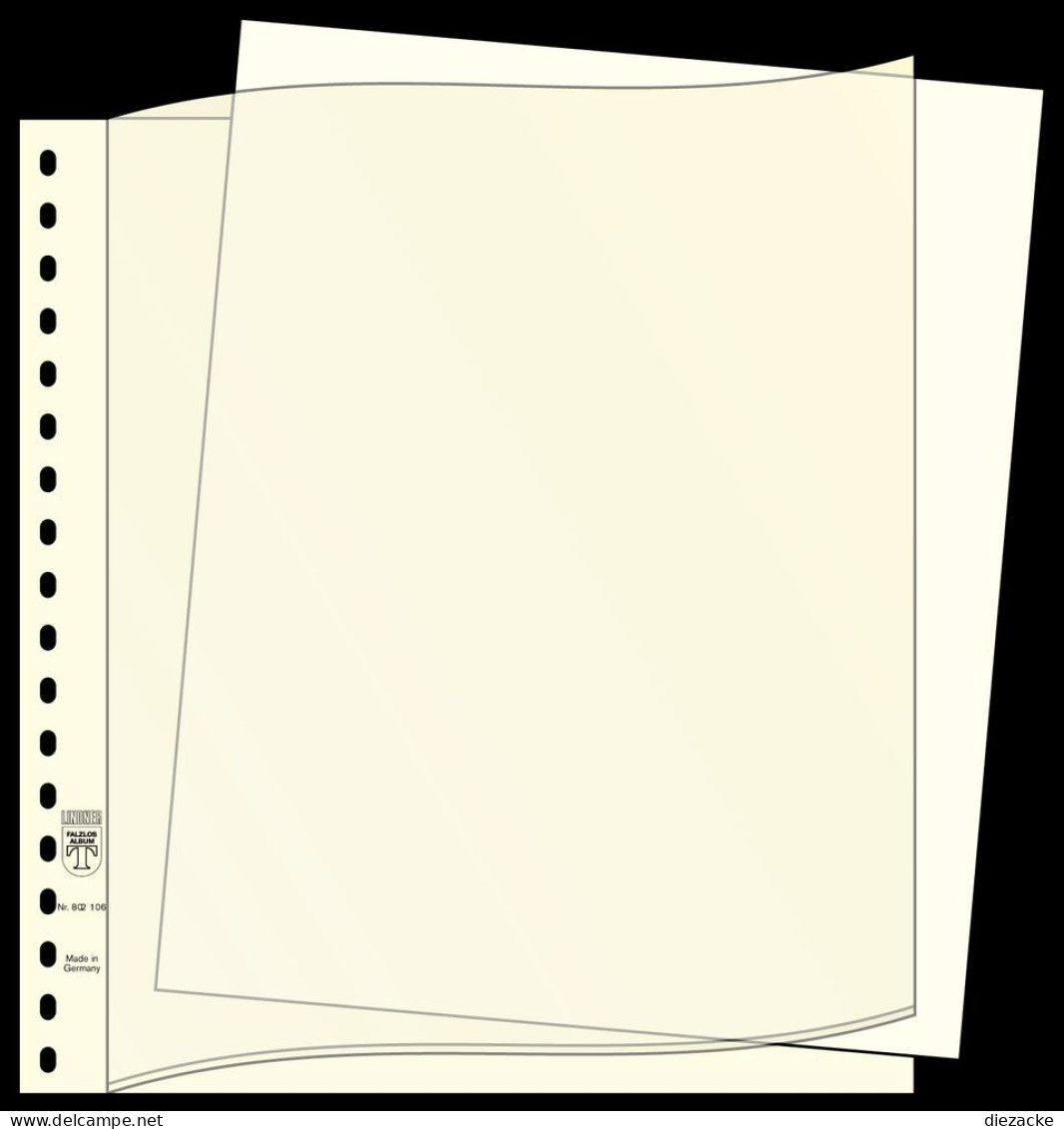 Lindner Beschriftungsblätter Weiß Format: 296 X 242 Mm, 802011 (100er Pack) Neu ( - Blankoblätter