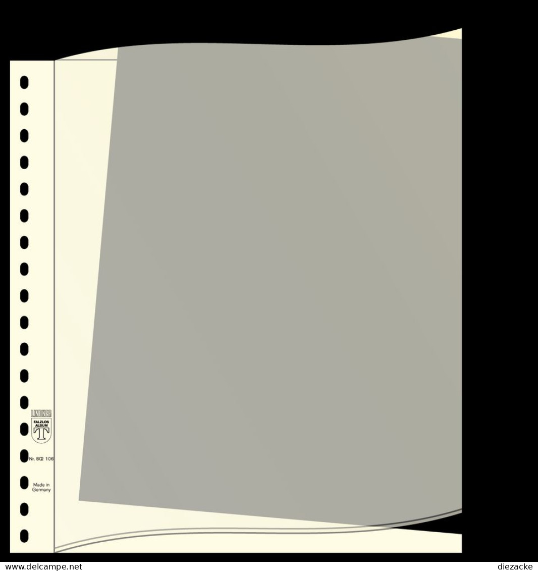 Lindner Beschriftungsblätter Schwarz Format: 296 X 242 Mm, 802012 (100er Pack) Neu ( - Vierges