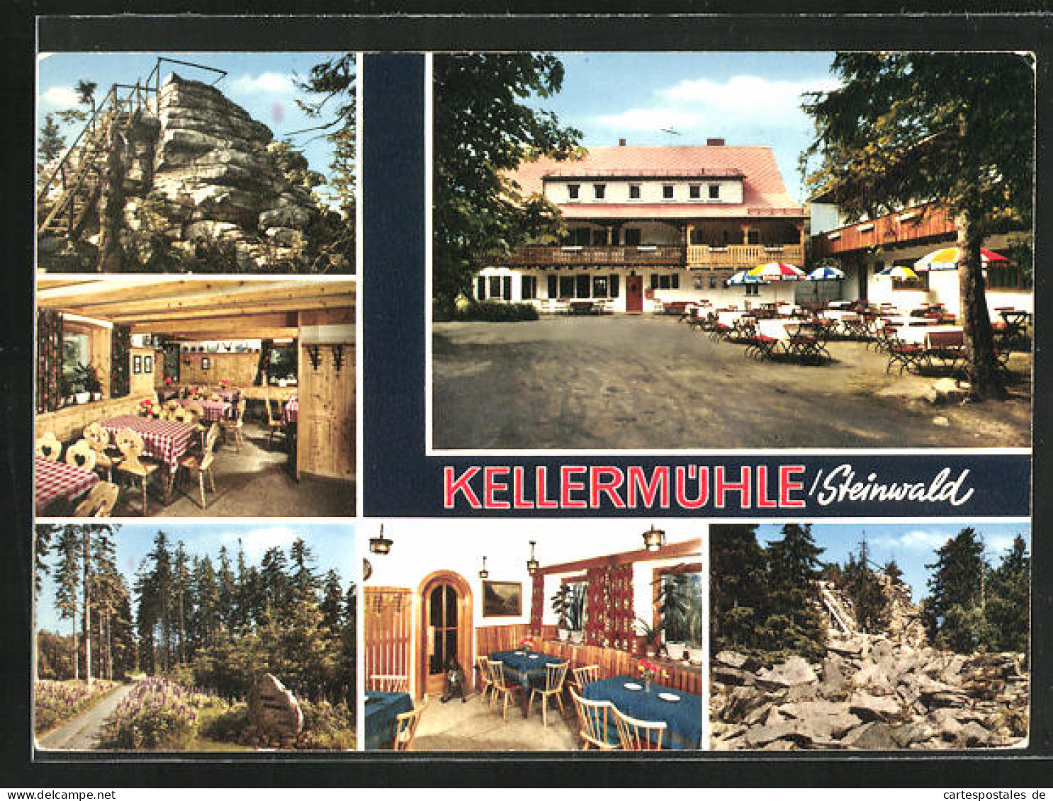 AK Pullenreuth, Gasthaus Und Pension Kellermühle, Terrasse, Aussichtsplattform  - Andere & Zonder Classificatie