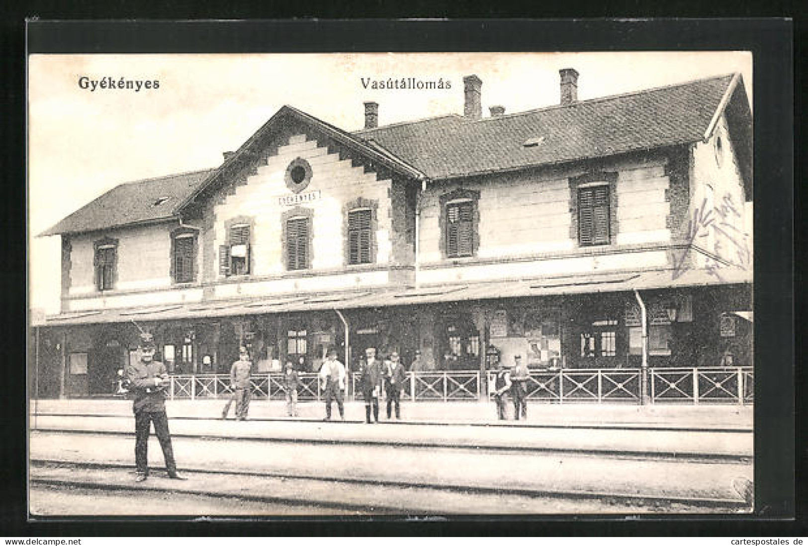 AK Gyekenyes, Vasutallomas, Bahnhof  - Ungheria