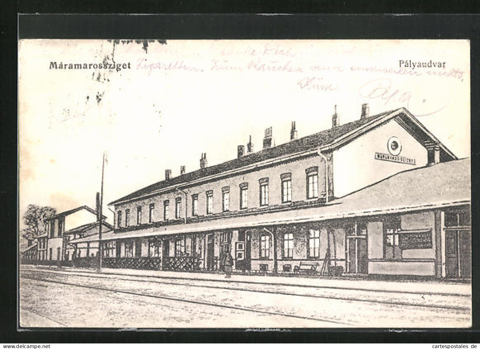 AK Maramarossziget, Palyaudvar, Bahnhof  - Roumanie