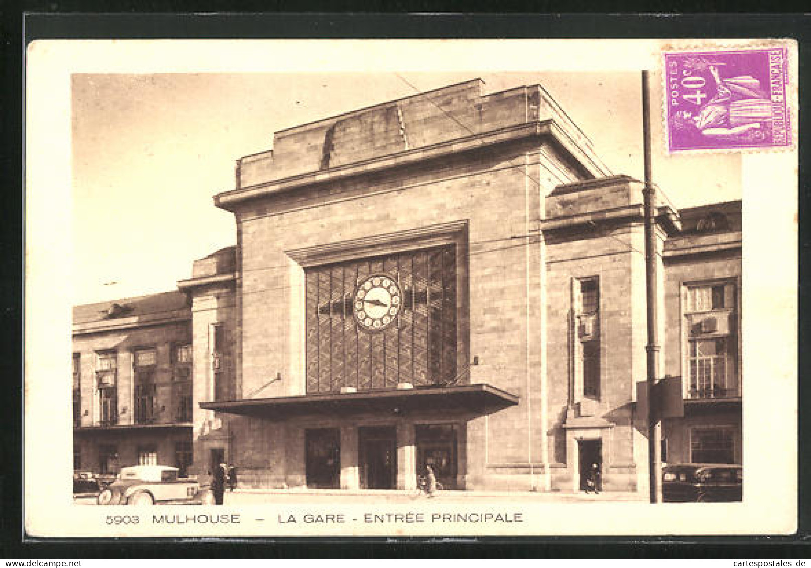 CPA Mulhouse, La Gare, Entrée Principale, La Gare  - Mulhouse