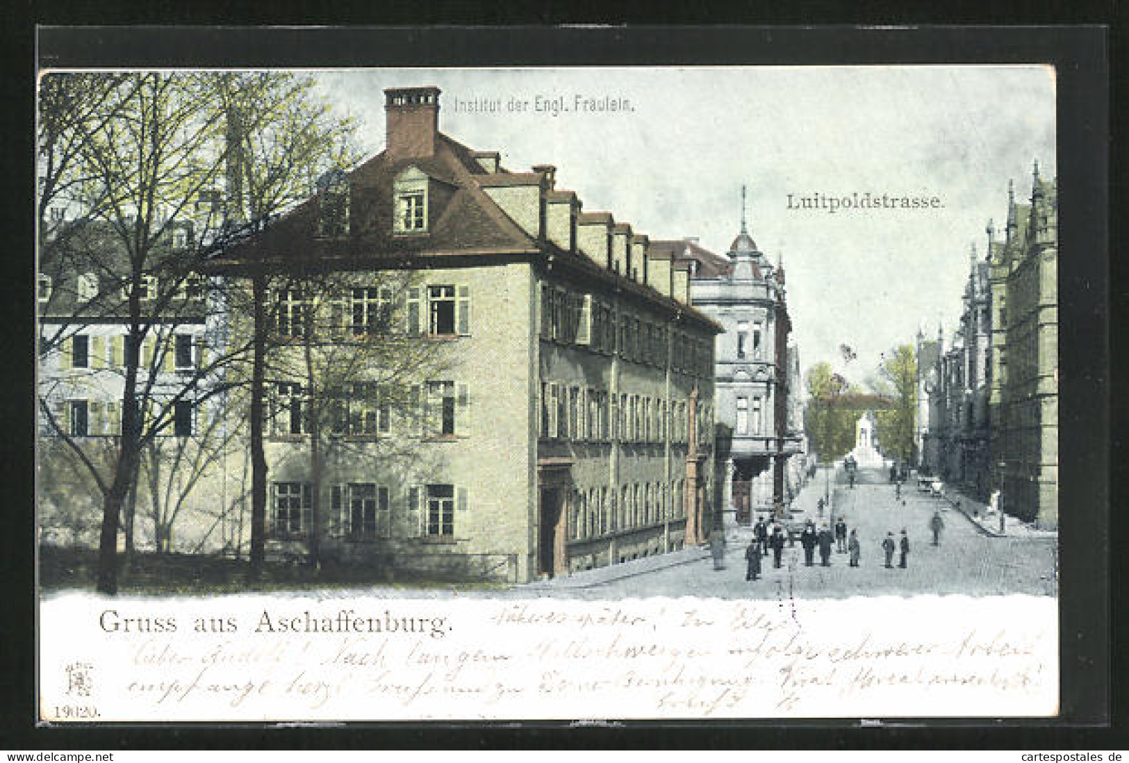 AK Aschaffenburg, Luitpoldstrasse, Institut Der Engl. Fräulein  - Aschaffenburg