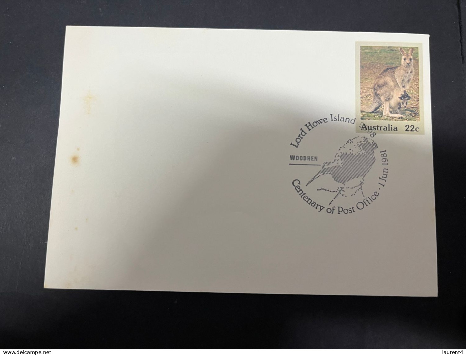 21-5-2024 (5 Z 44) Australia FDC - 1 Cover - Lord Howe Island (1981 Woodhen Special P/m) Kangaroo (w. Spot) - Primo Giorno D'emissione (FDC)