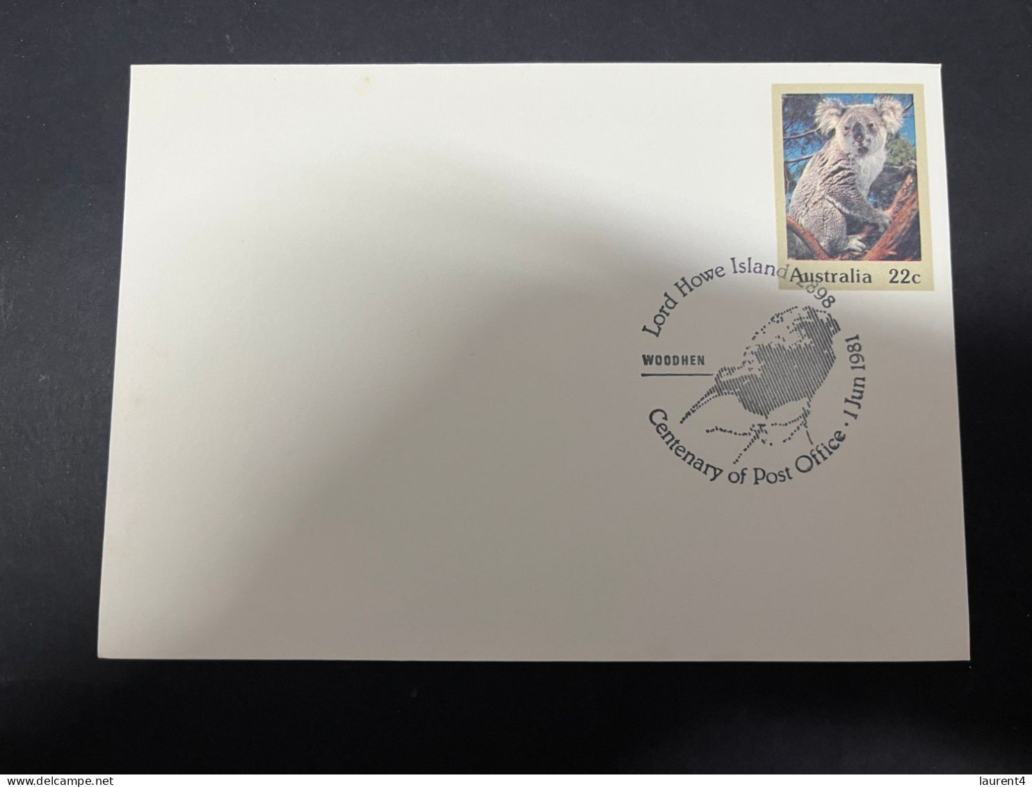 21-5-2024 (5 Z 44) Australia FDC - 1 Cover - Lord Howe Island (1981 Woodhen Special P/m) Koala - Ersttagsbelege (FDC)