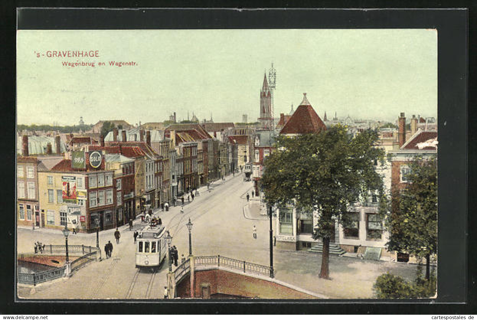 AK `s-Gravenhage, Wagenbrug En Wagenstrasse, Strassenbahn  - Tram