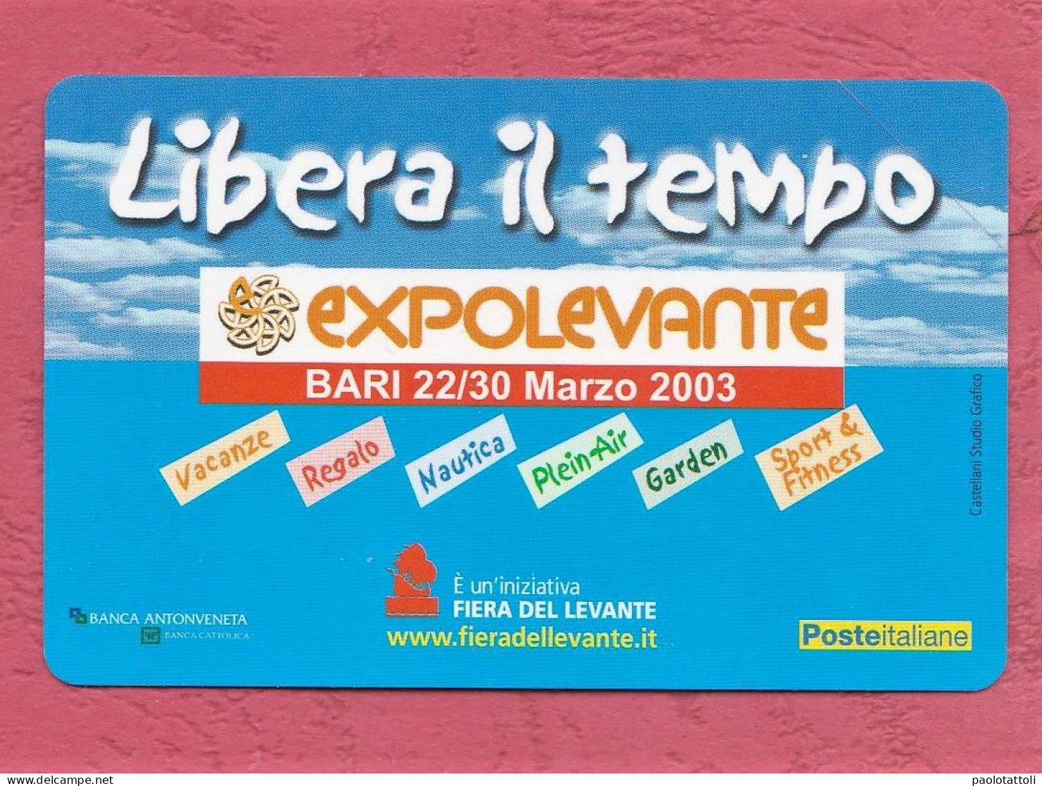 Italia- Italy- New, Nuova. Prepaid Phone Card, TELECOM, Expolevante Bari 2003- 5 Euro- - Publiques Ordinaires