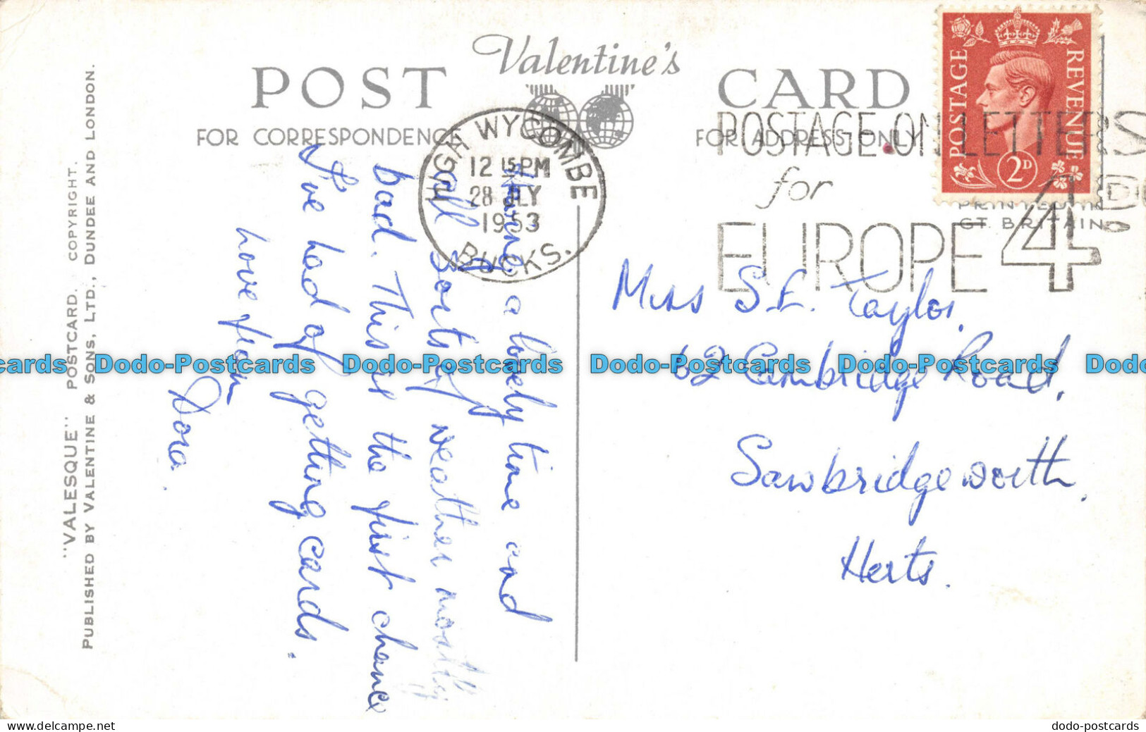 R100813 Windsor Castle. Valesque. Valentine. 1953. Multi View - Monde