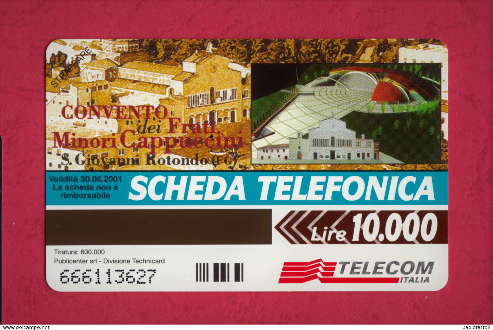 Italia Rep.- Italy- New, Nuova. Prepaid Phone Cards, TELECOM, BEATIFICAZIONE DI PADRE PIO, Ed. Publicenter- - Öff. Diverse TK