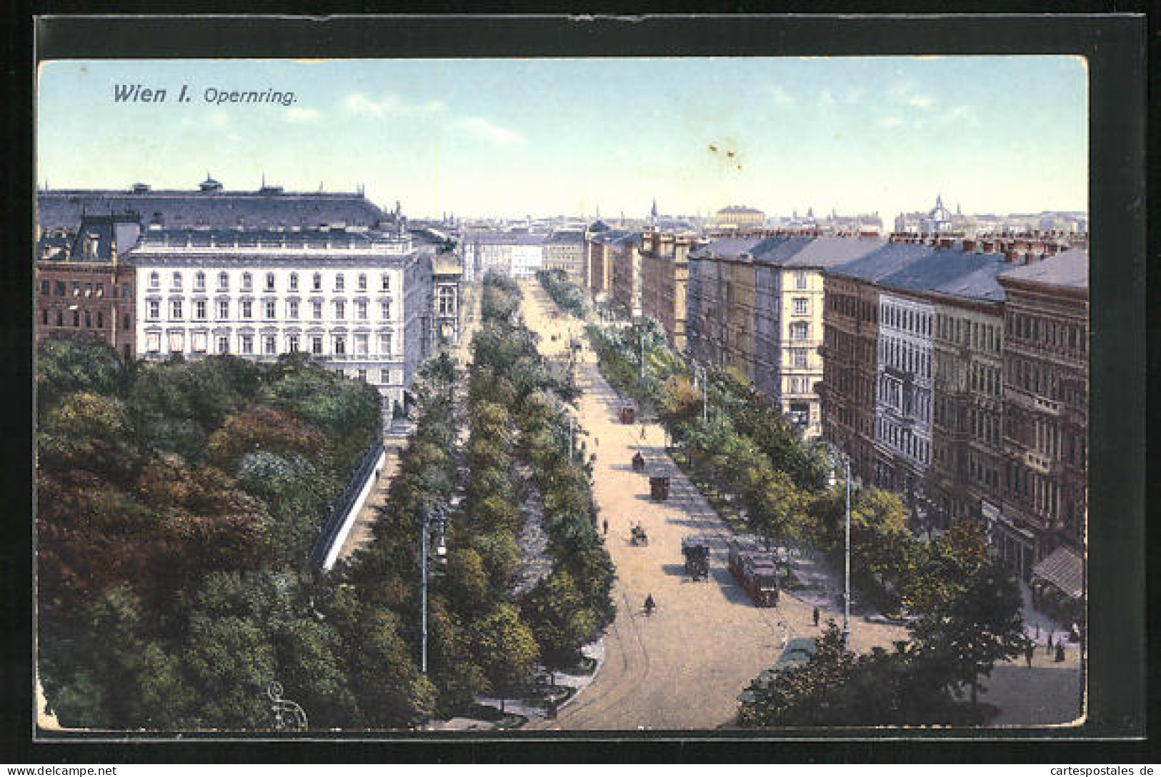 AK Wien, Opernring, Strassenbahn  - Tramways