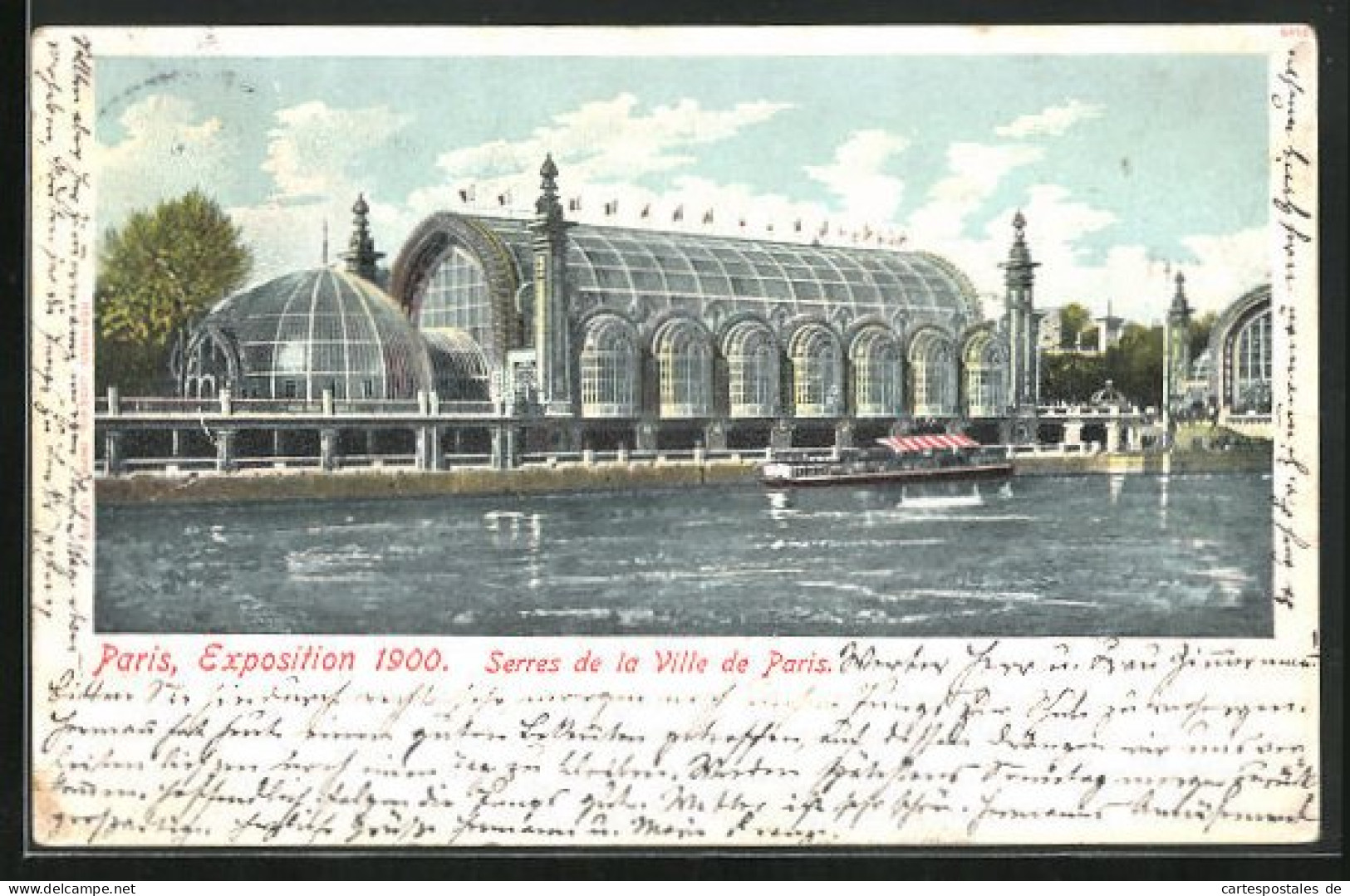 Lithographie Paris, Exposition Universelle De 1900, Serres De La Ville De Paris  - Expositions