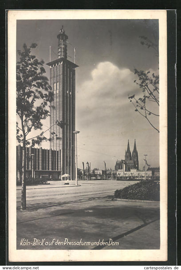 AK Köln, Pressa 1928, Blick Auf Den Pressaturm Und Den Dom  - Expositions