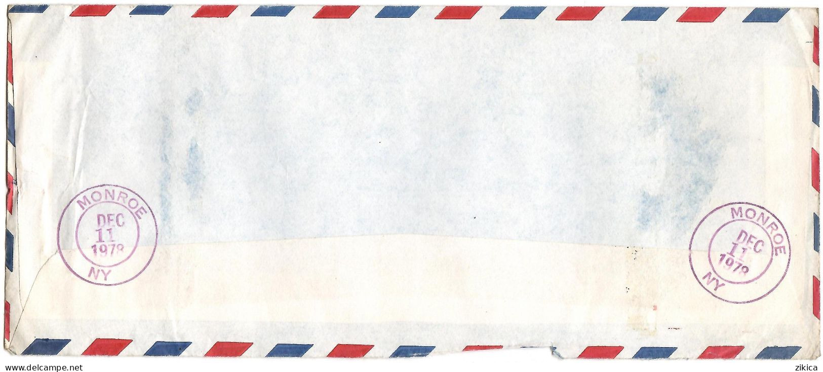 United States REGISTERED Letter Via Yugoslavia 1978.  Monroe NY - Lettres & Documents