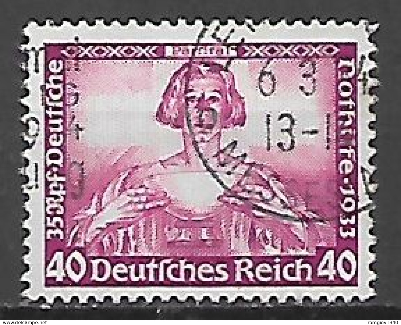 GERMANIA REICH TERZO REICH 1933 OPERE MUSICALI DI WAGNER UNIF.478  USATO VF - Oblitérés