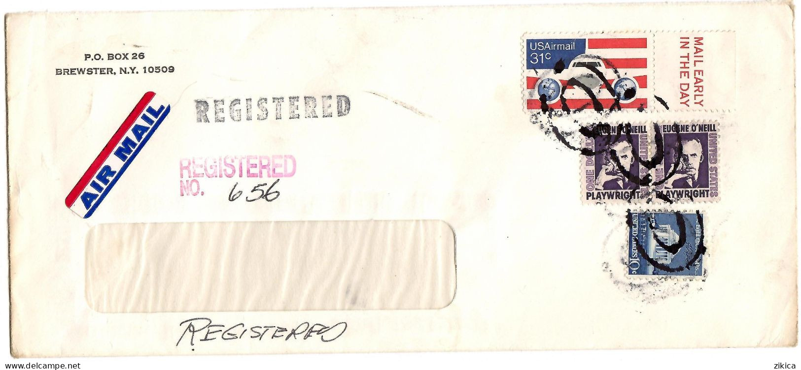 United States REGISTERED Letter Via Yugoslavia 1978 Brewster NY - Storia Postale