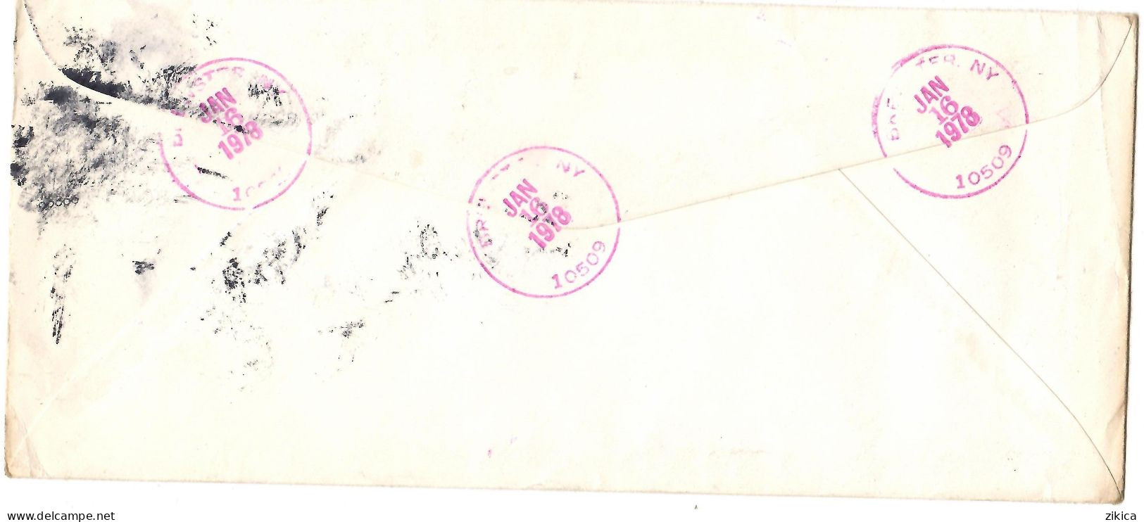 United States REGISTERED Letter Via Yugoslavia 1978 Brewster NY - Brieven En Documenten