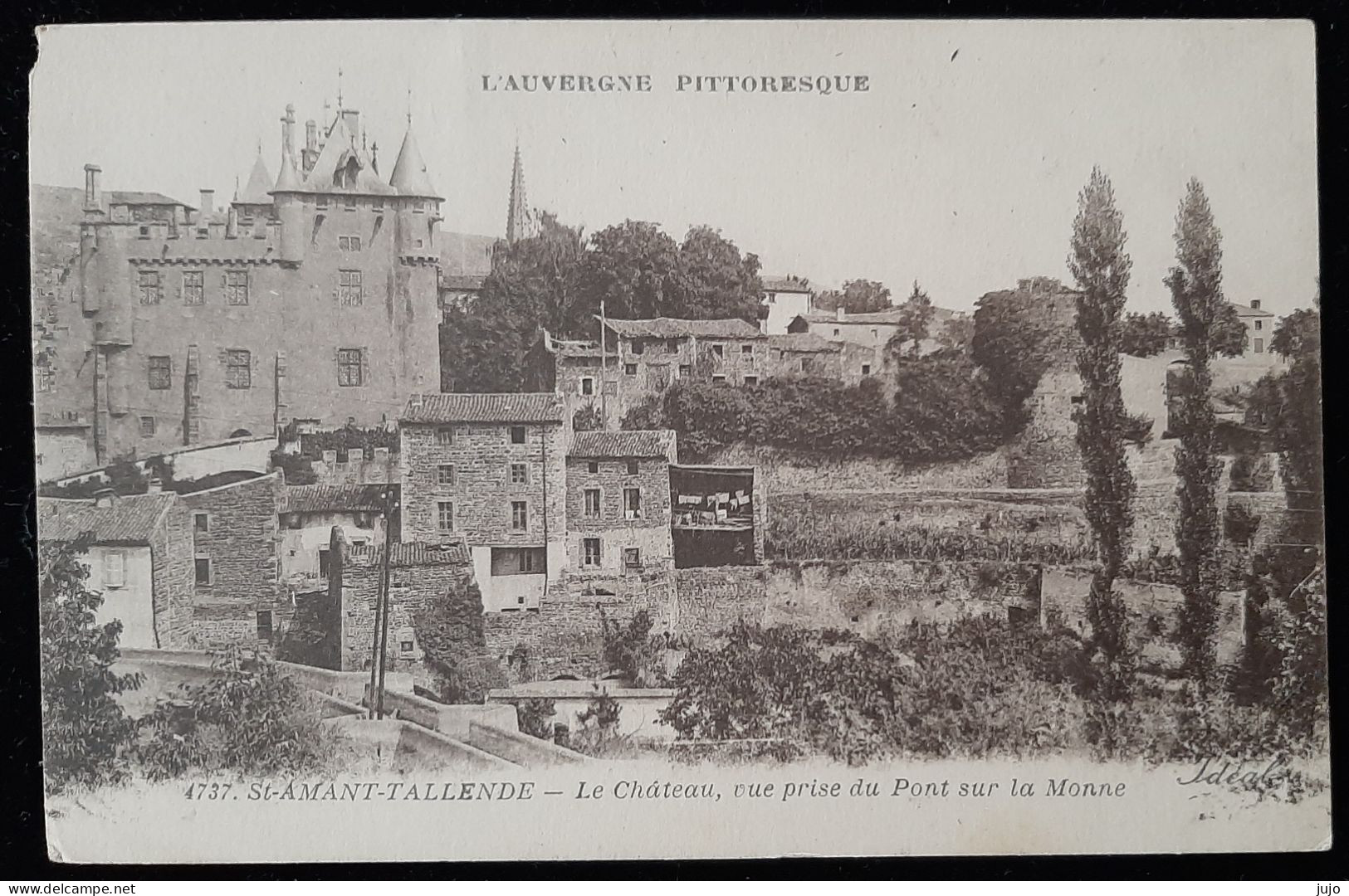 63 - St  AMANT-TALLENDE - Le Chateau Vue Prise Du Pont Sur La Monne - Andere & Zonder Classificatie