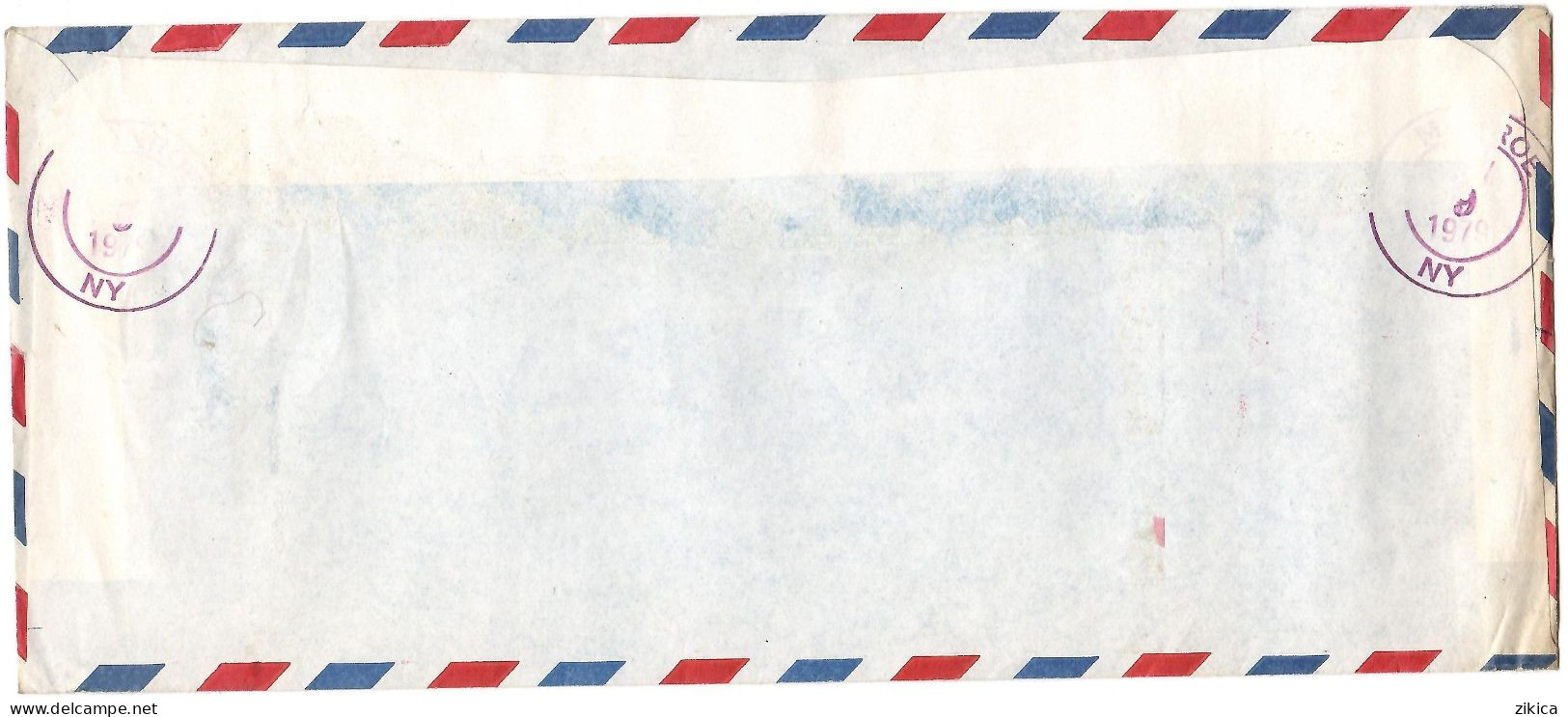 United States REGISTERED Letter Via Yugoslavia 1979 Monroe NY - Brieven En Documenten