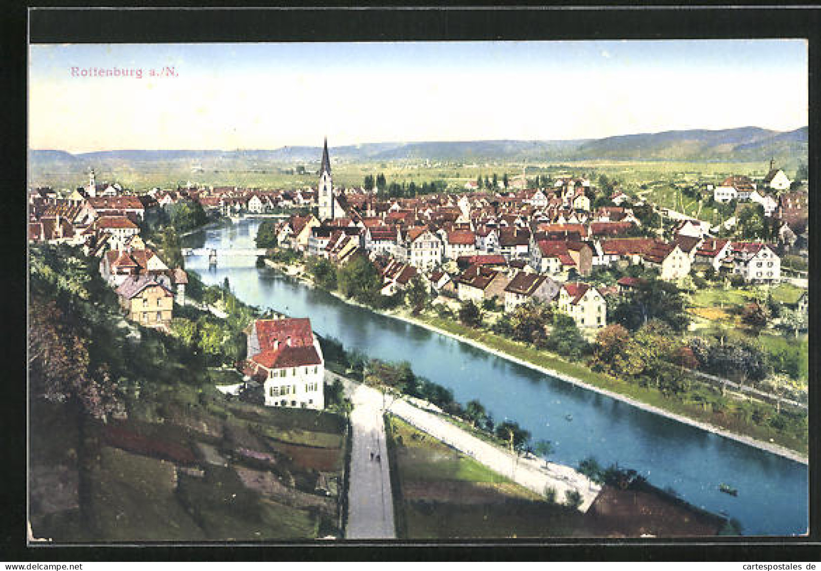 AK Rottenburg A. N., Blick über Fluss Und Stadt  - Rottenburg