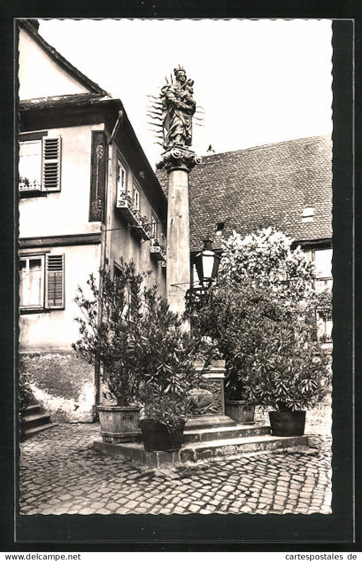 AK Amorbach /Odw., Mariensäule  - Amorbach