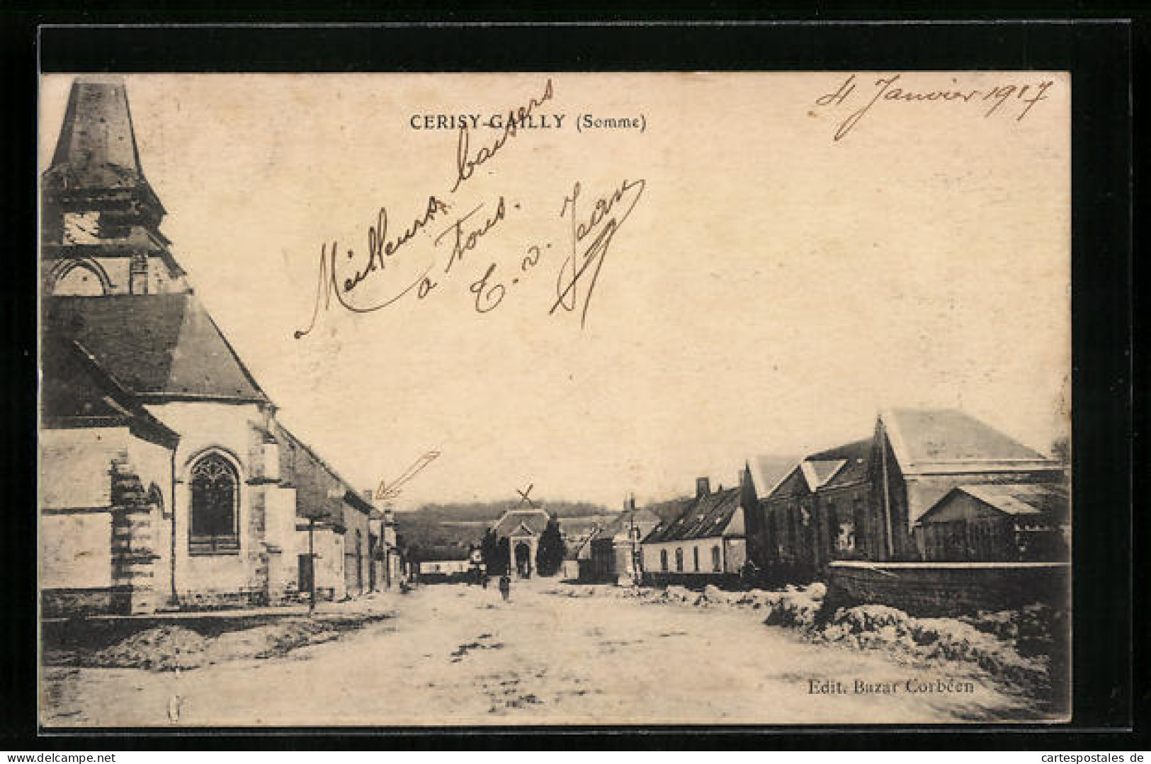 CPA Cerisy-Gailly, L`Eglise  - Autres & Non Classés