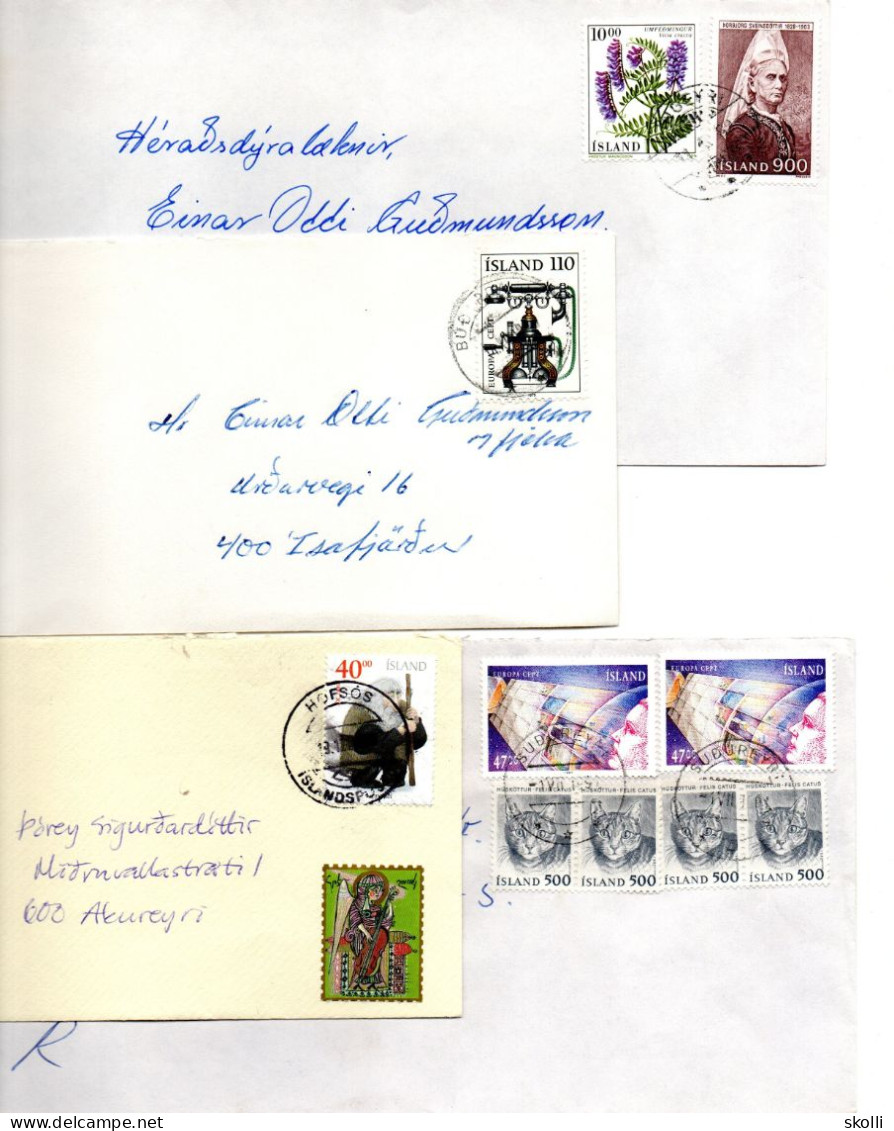 ICELAND. Two Short And Two Long Cover - Collections, Lots & Series